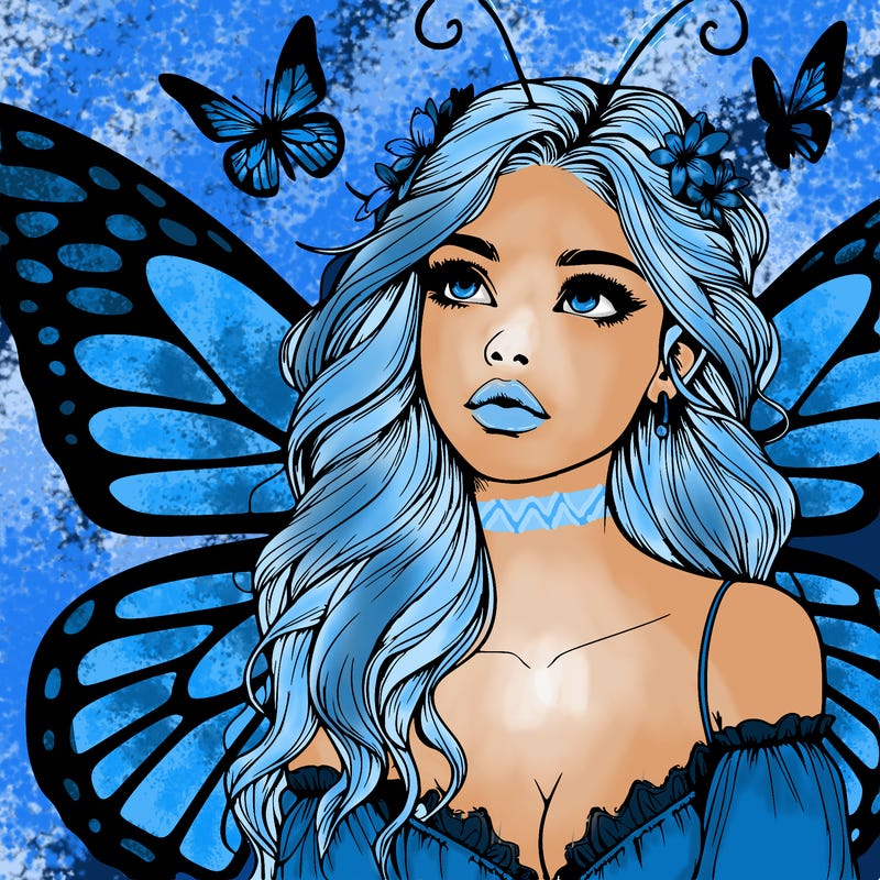 butterfly fairy realistic girl