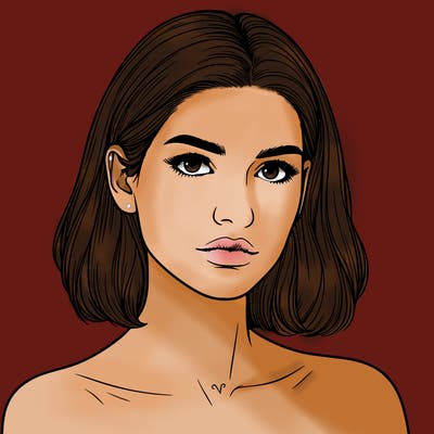 realistic portrait of woman