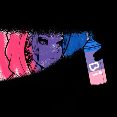 a realistic girl, spray painting