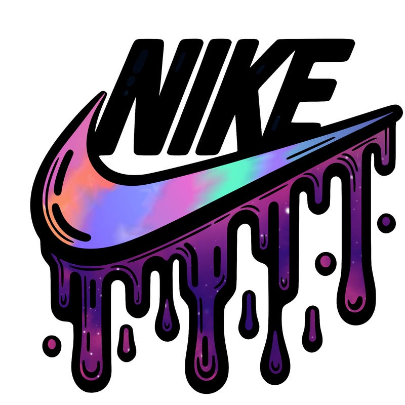 dripping nike logo