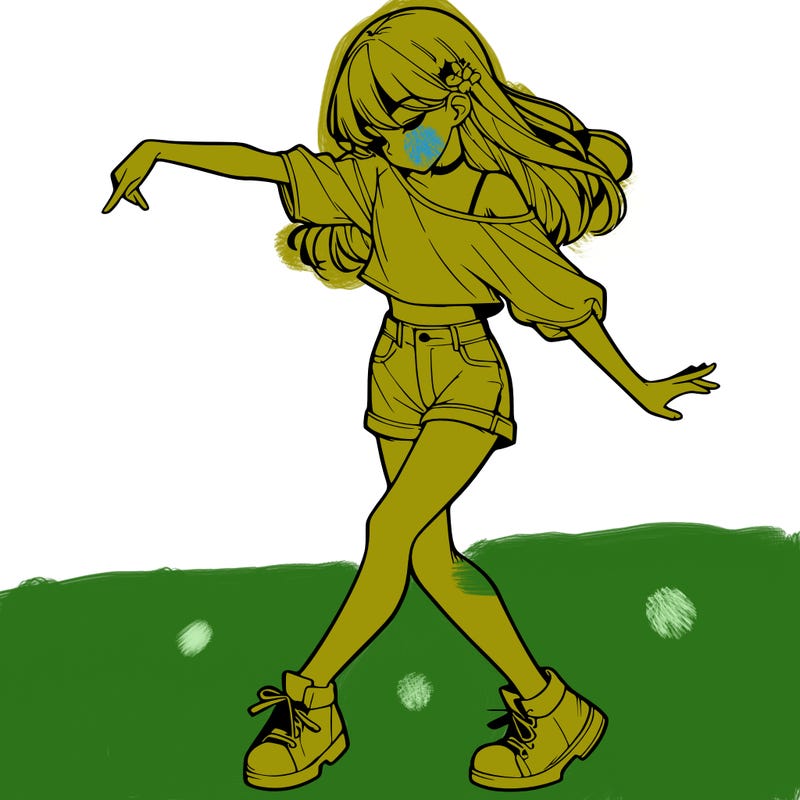 realistic girl danceing