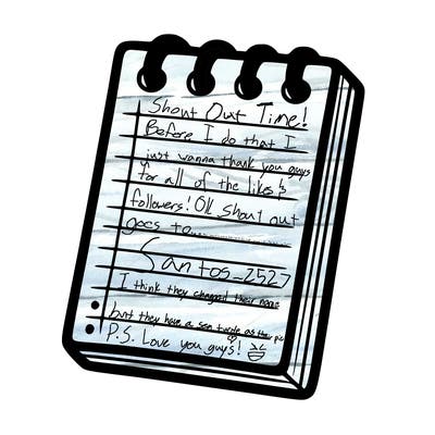 blank note pad