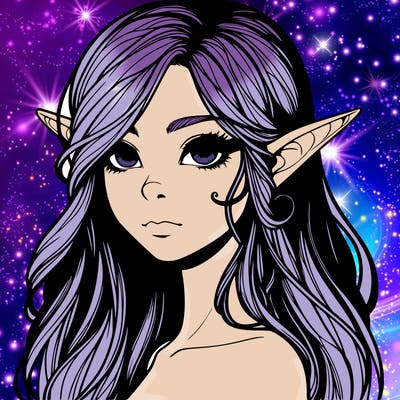 elf girl realistic dark fantasy