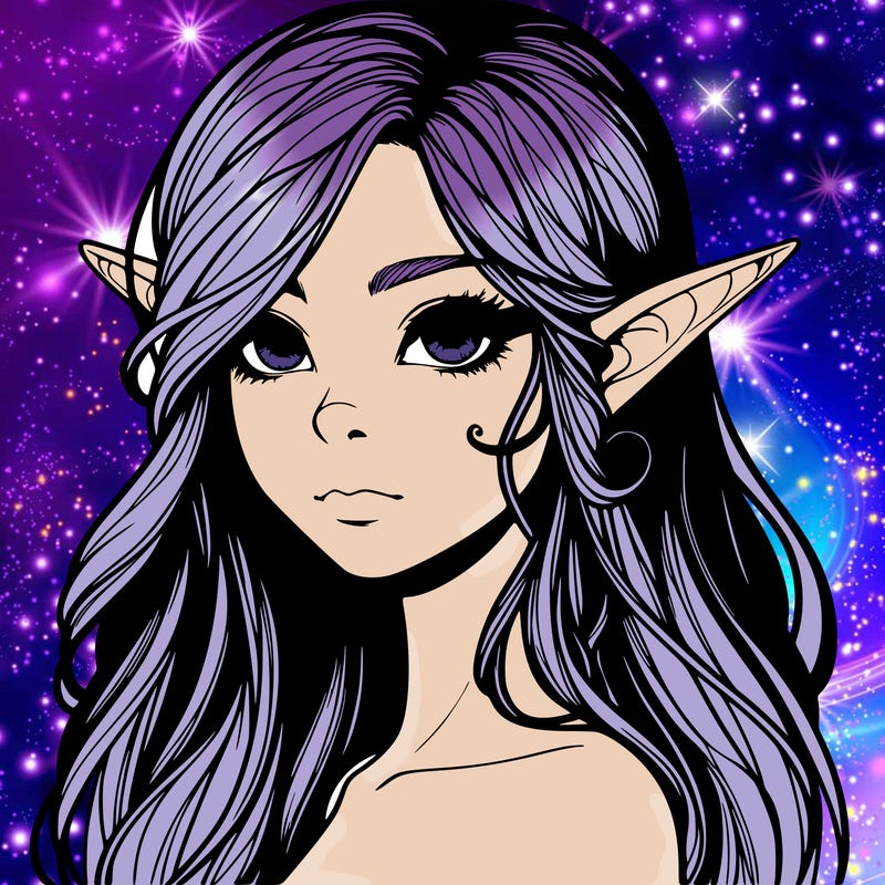 elf girl realistic dark fantasy
