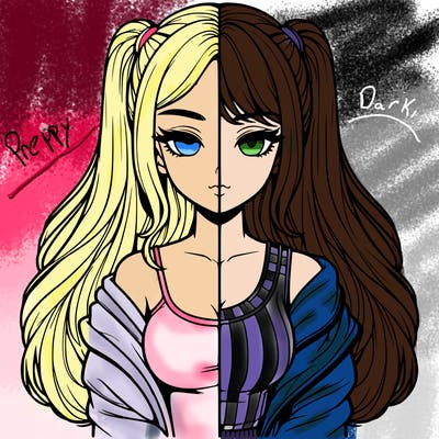 realistic girl split