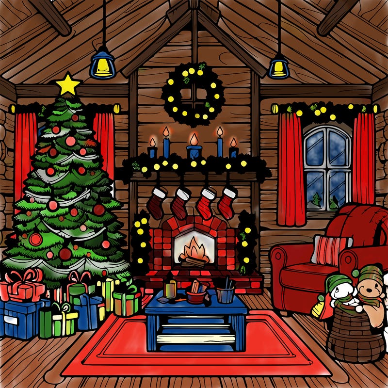 christmas house interior
