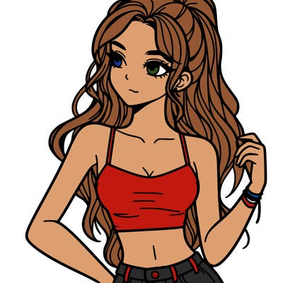 girl in crop top