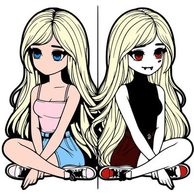 realistic girl split