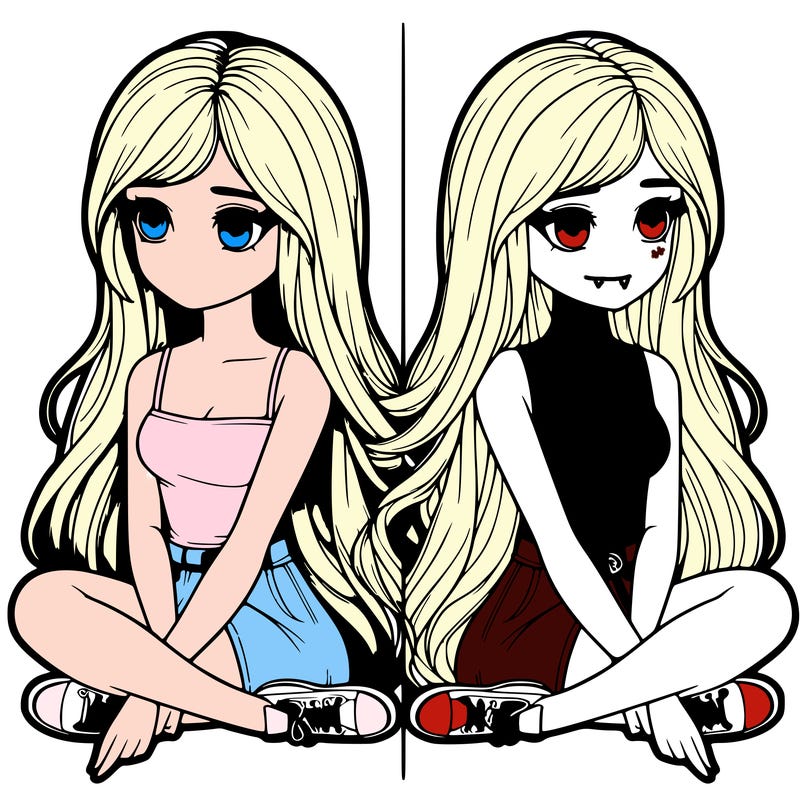 realistic girl split