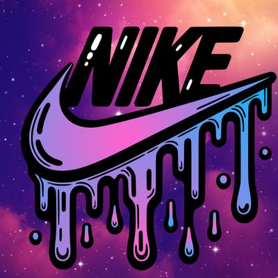 dripping nike logo