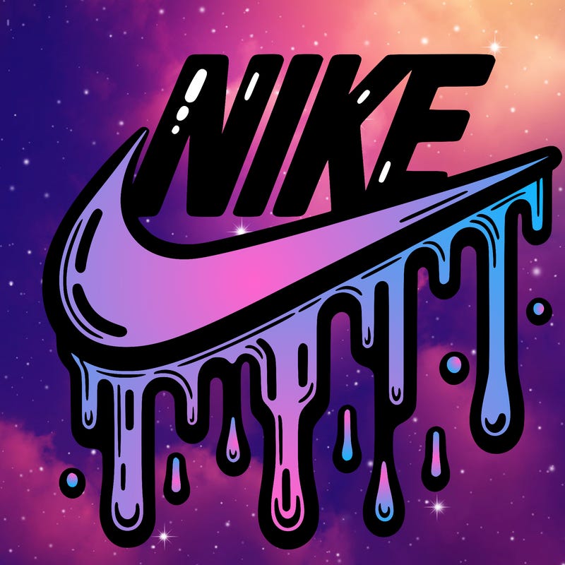 dripping nike logo