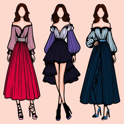 fashion models dresses