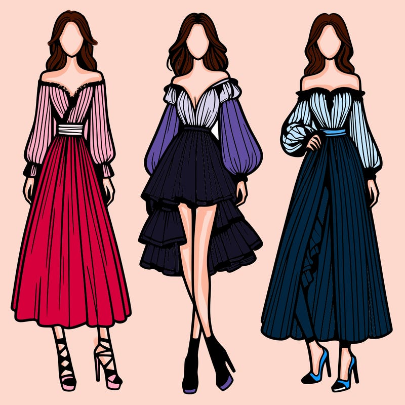 fashion models dresses