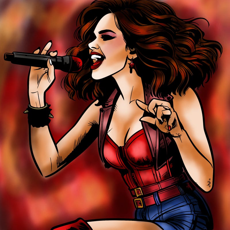 realistic image of taylor swift during a concert