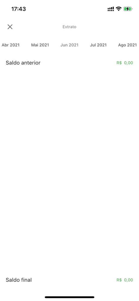 Mentore Bank - Schermata dell'app mobile Mentore Bank che mostra un estratto conto mensile con informazioni sul saldo precedente e finale.