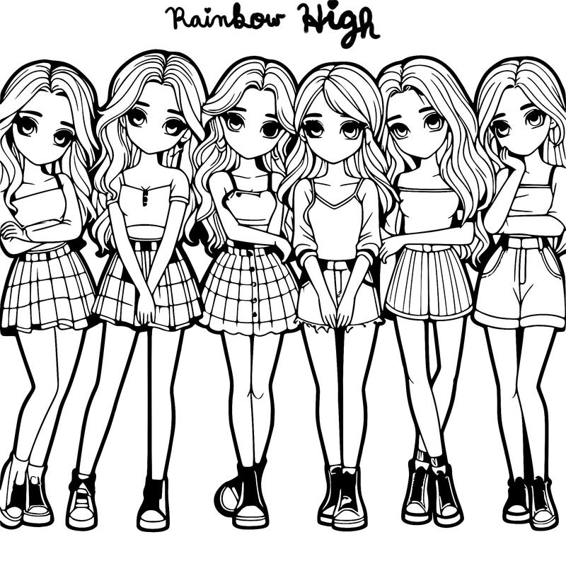 a group of girls realistic