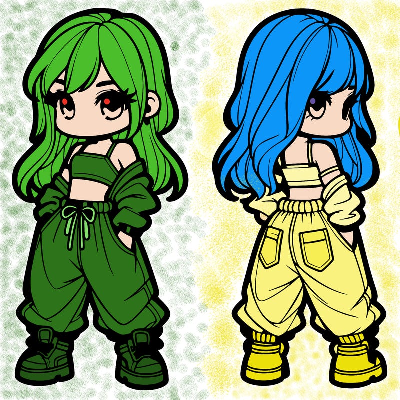 girl in crop top and baggy pants