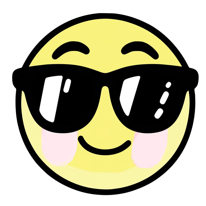 emoji with sunglasses