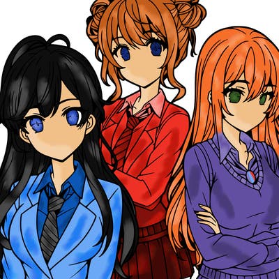 anime girls teenagers