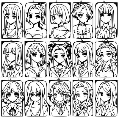 girls that look diffrent anime