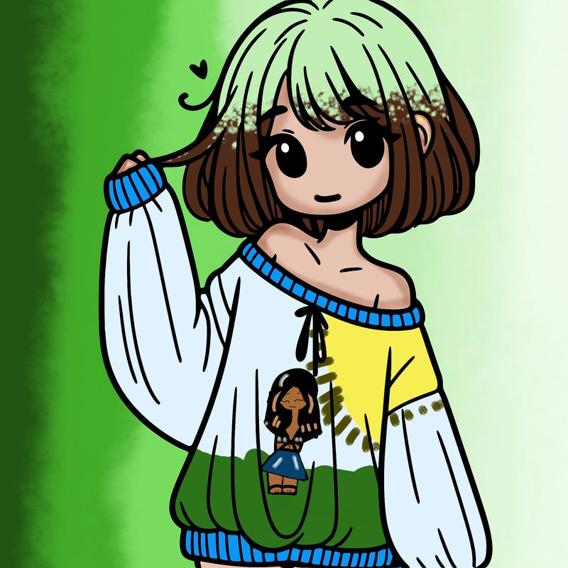 girl in baggy sweater hanging off her shoulder