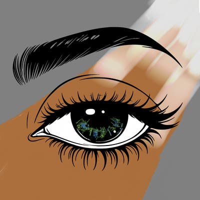 eye closed realistic