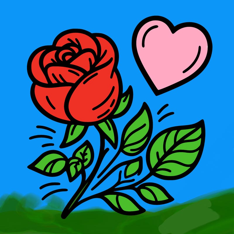 rose and heart