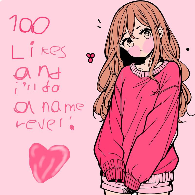 manga teen girl  in a sweater and baggy pants