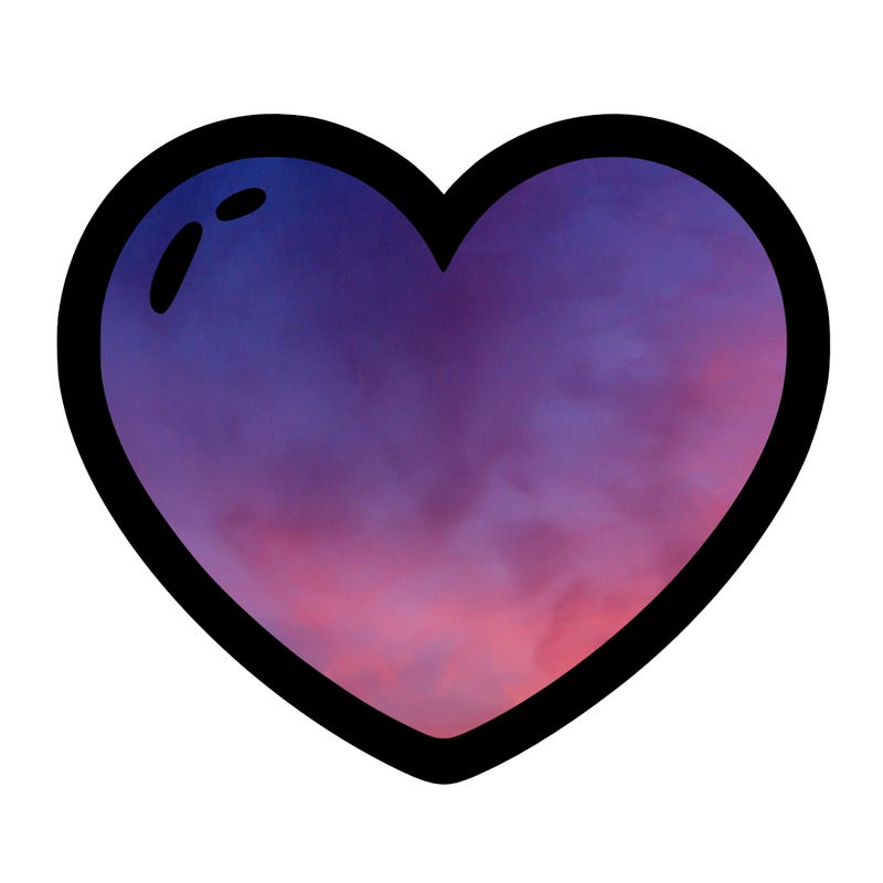 a blank heart