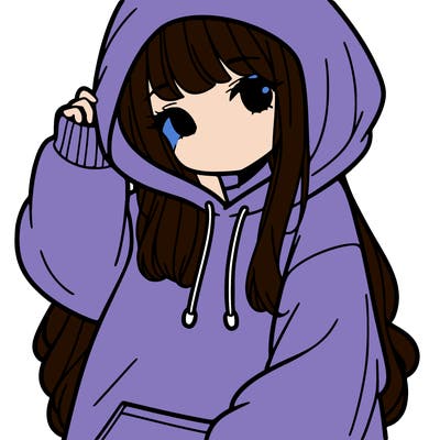 girl in a over sizes hoodie