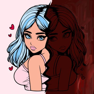 realistic girl split