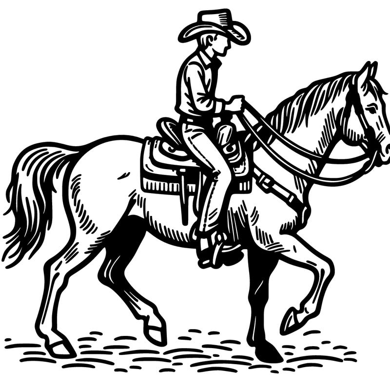 western riding horse