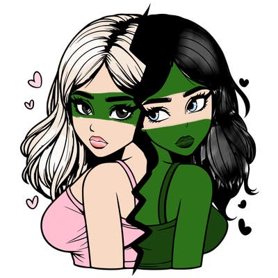 realistic girl split