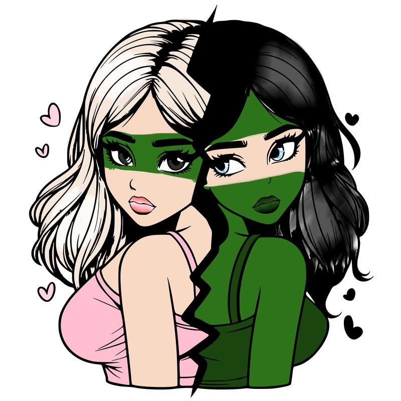 realistic girl split