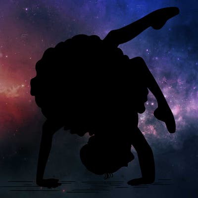 ballet girl in backflip