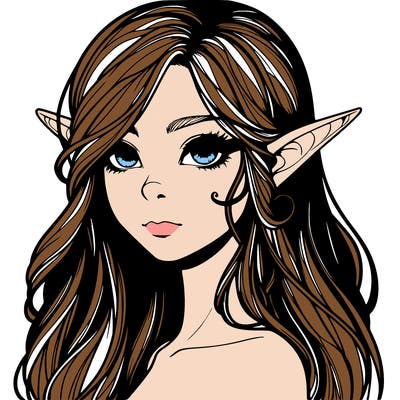 elf girl realistic dark fantasy