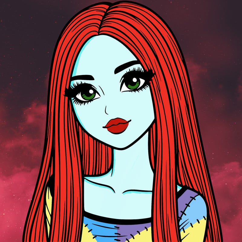 realistic girl with straight and long hair