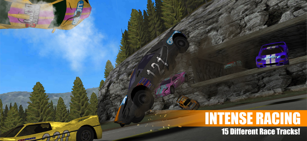 Circuit: Demolition 2 - High speed car crashes and intense racing on a mountain track in Circuit Demolition 2