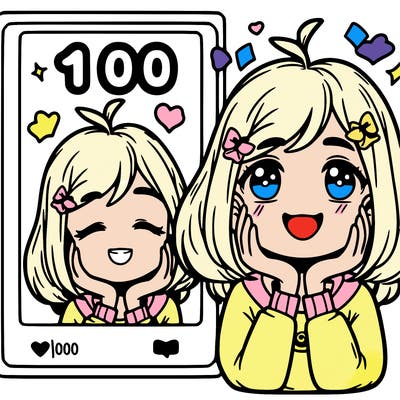 girl asking for 100 likes please