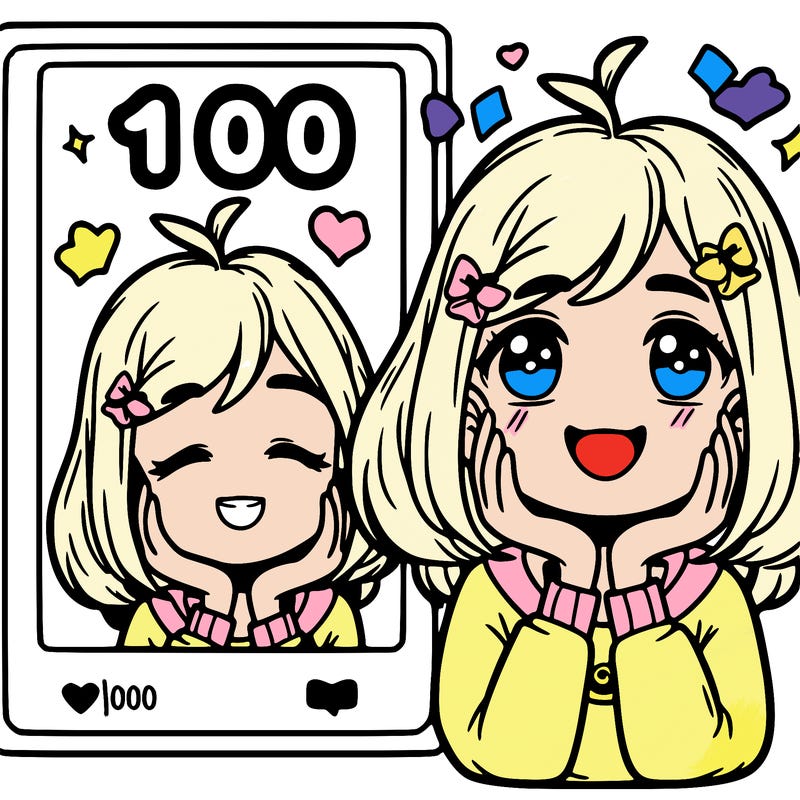 girl asking for 100 likes please