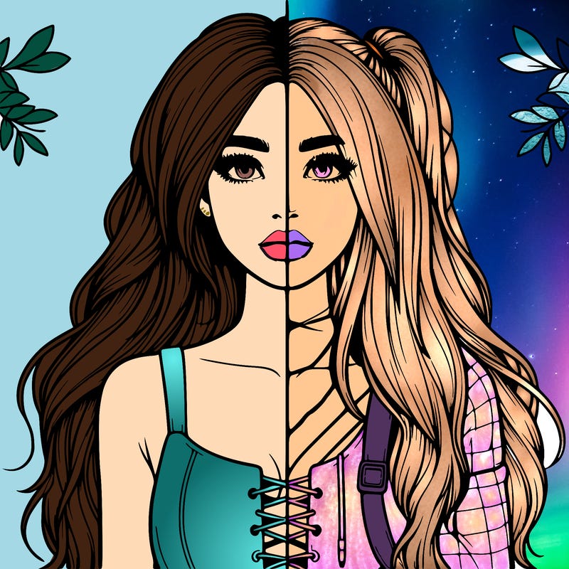 realistic girl split