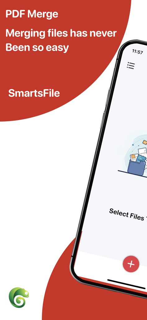 PDF Merge - PDF Files Merger - PDF結合アプリのインターフェースがスマートフォンに表示され、ファイル選択画面とドキュメント結合機能を示しています。