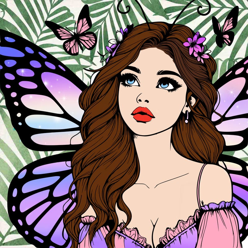 butterfly fairy realistic girl
