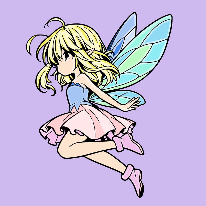 manga fairy flying