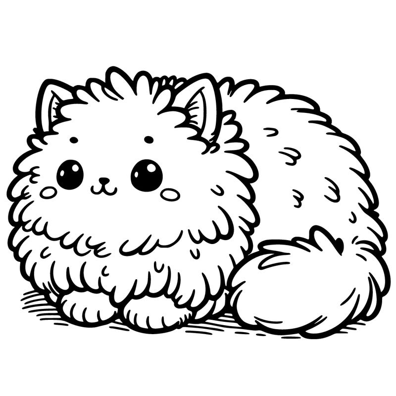 fluffy cat