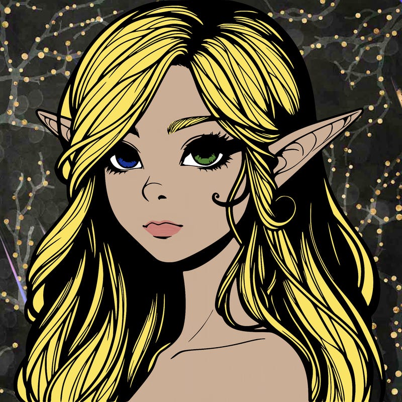 elf girl realistic dark fantasy