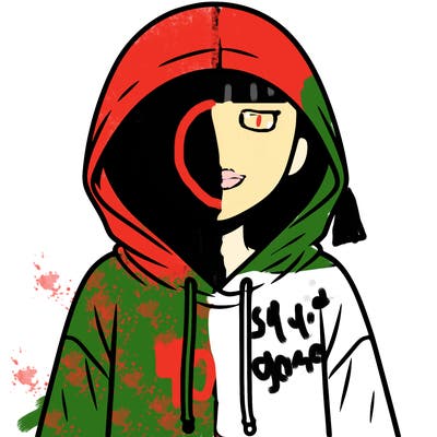 faceless girl in hoodie