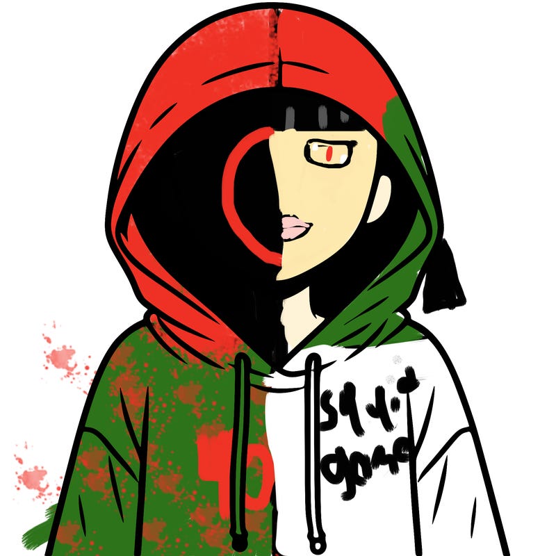 faceless girl in hoodie