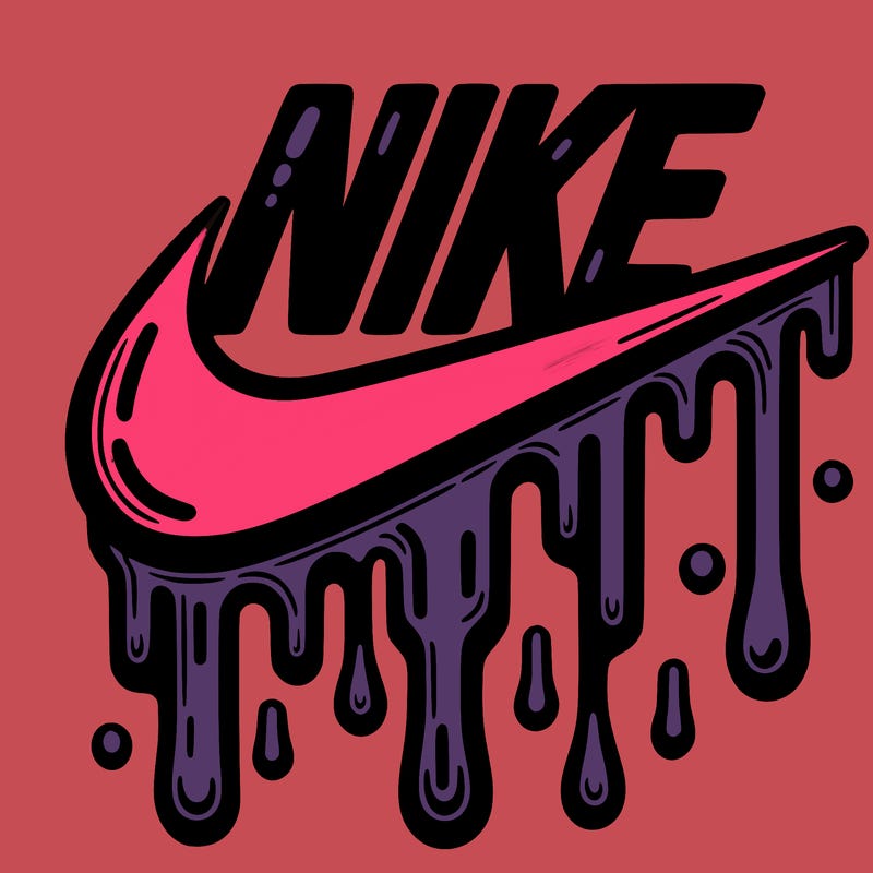 dripping nike logo