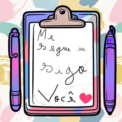 blank clip board with pen